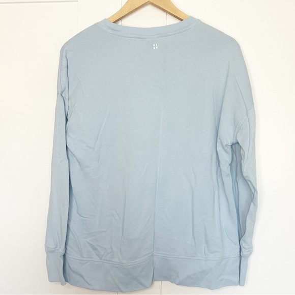 Sweaty Betty After Class Split Sweatshirt Medium Pullover blue jumper light long - Picture 8 of 15